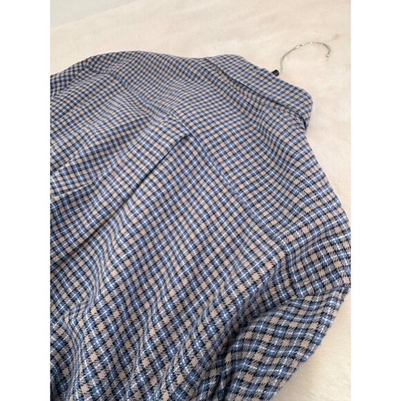 New Report Collection Men's Size M Blue Plaid Soft Touch Flannel Shirt - Picture 8 of 11